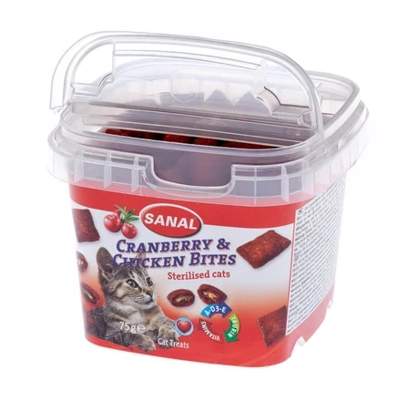 Sanal Cat Cranberry und Hühnerbisse Becher 75 g