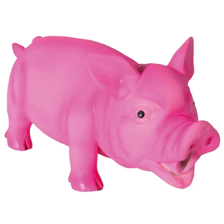 Trixie, jucărie porc câini, cu sunet original, latex, 17cm, multicolor