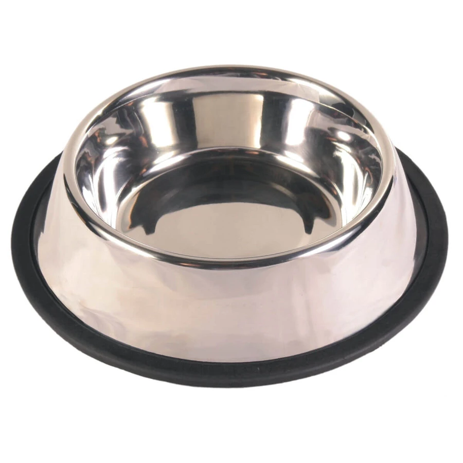 TRIXIE, miska dla psa, okrągła, antypoślizgowa, stal nierdzewna, srebrna, S-M(0.7l, ⌀21cm): ceny i cechy