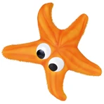 Trixie, großer Stern Hundespielzeug, mit Sound, Latex, 23cm, multicolor