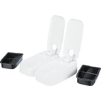 TRIXIE TX2, automatyczny karmnik dla psów, 2 prostokątne miski, programowalny, plastikowy, czarno-biały, S-L(0.6l, 27x7cm): ceny i cechy