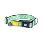 MAX & MOLLY Smart ID Daisies, Hundehalsband, verstellbar, Polyester, grün, Dreizackschnalle, M(34-55 x 2cm)