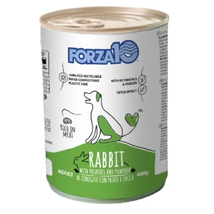 FORZA10 Onderhoud, XS-XL, Konijn en pompoen, nat hondenvoer in blik, (pate), 400g