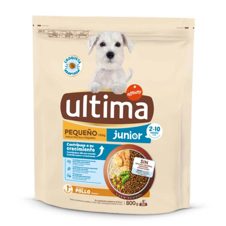 ULTIMA Small Junior, XS-S, Kurczak, sucha karma dla młodszych psów, 800g: ceny i cechy