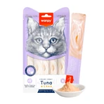 WANPY Creamy Treat, thon et crabe, sac de récompense pour chat, (purée), 70g