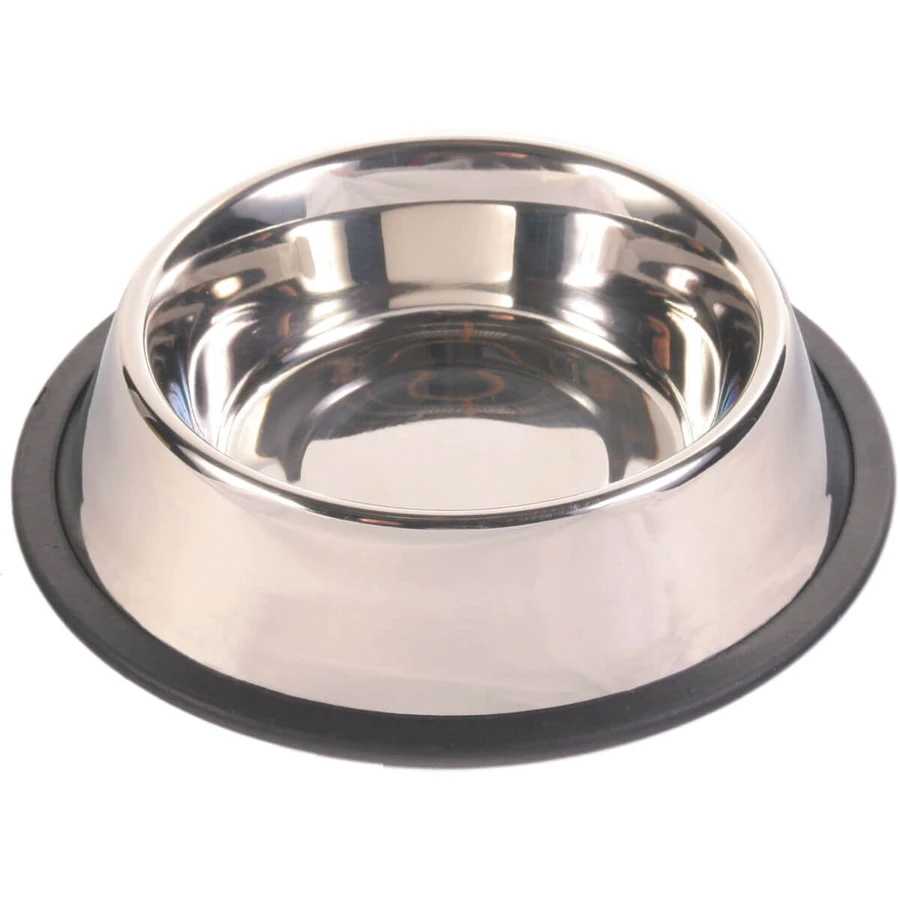 TRIXIE, miska dla psa, okrągła, antypoślizgowa, stal nierdzewna, srebrna, S-M(0.9l, ⌀23cm): ceny i cechy