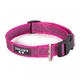 JULIUS-K9 Color & Gray, adjustable collar with handle dogs, nylon, 20mm x 27-42cm, pink with grey