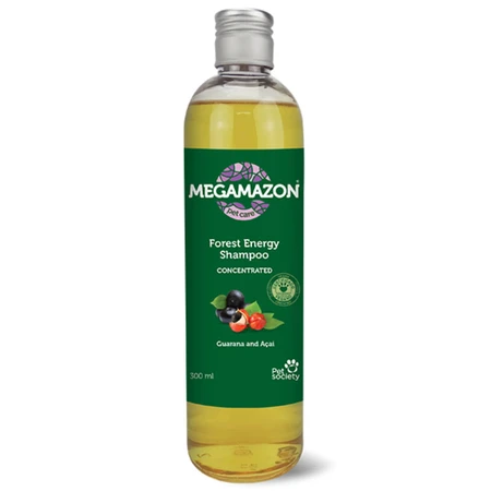 MEGAMAZON Forest Energy, Shampoo für Hunde und Katzen, Guarana und Acai, Flasche, 300ml