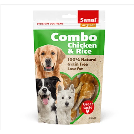 Sanal Caine Combo con Pollo y Arroz, 80 g