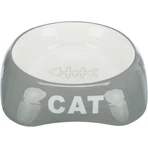 TRIXIE Cat, gamelle pour chat, asymétrique, céramique, couleurs variées, 0.2l, ⌀13cm