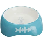TRIXIE Cat, gamelle pour chat, asymétrique, céramique, couleurs variées, 0.2l, ⌀13cm