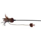 Trixie, bal en veer hengel, speelgoed, katten, pluche, veelkleurig, 54cm