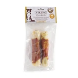 LEOPET Viking Viking Rohhautrolle gefüllt, M-L, Huhn und Rinderleber, getreidefreier Belohnungsbeutel für Hunde, 70g