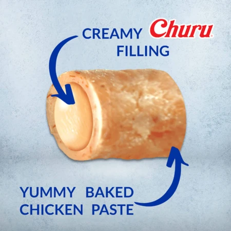 INABA Churu Churu Fun Bites, kurczak i ser, bezzbożowe pudełko z nagrodami dla kotów, 96 g: ceny i cechy