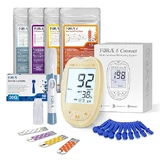 FORA 6 Connect | 4-in-1 blood glucose, ketone, cholesterol, uric acid meter | For self-use at home | Bluetooth & app | Incl. test strips & accessories, lavender purple