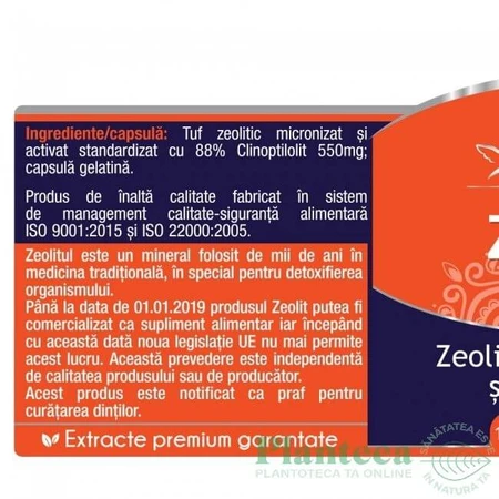 Zeolita Detox, 120 cápsulas, Herbagetica