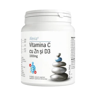 Vitamina C con Zn y D3, 120 cápsulas vegetales, Alevia