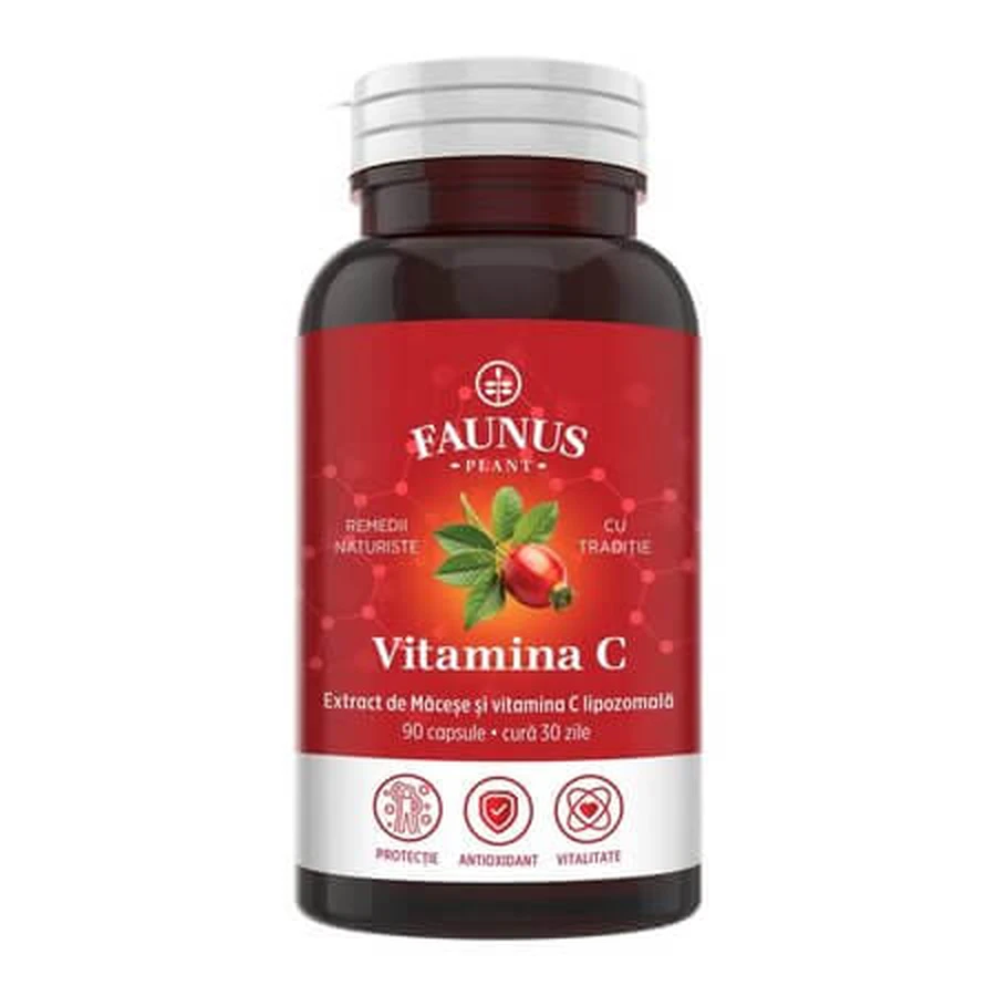 Vitamina C lipozomala, 90 capsule, Faunus