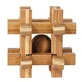 Logic game IQ in bamboo wood Box with ball