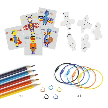 Joc creativ DIY Brelocuri eroi, Djeco