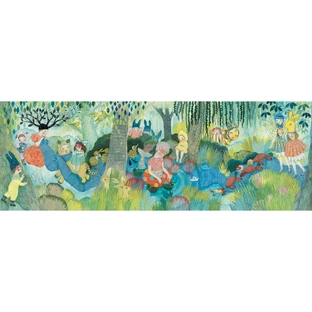 Puzzle Djeco 350 szt, Przyjęcie nad rzeką - przyjęcie nad rzeką