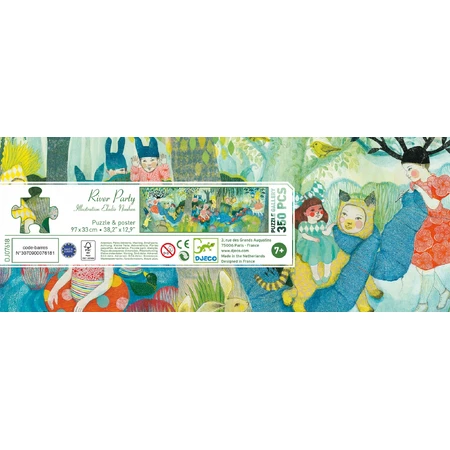 Puzzle Djeco 350 szt, Przyjęcie nad rzeką - przyjęcie nad rzeką: ceny i cechy