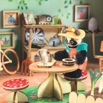 Miniatuurhuisje in elkaar te zetten en te kleuren Olijfje , Djeco