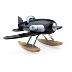 Black lacquered wooden seaplane - Made in France - Vilac