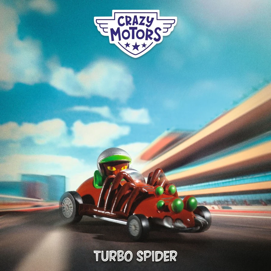 Racewagen Turbo Spider, Gekke verzameling motoren, Djeco