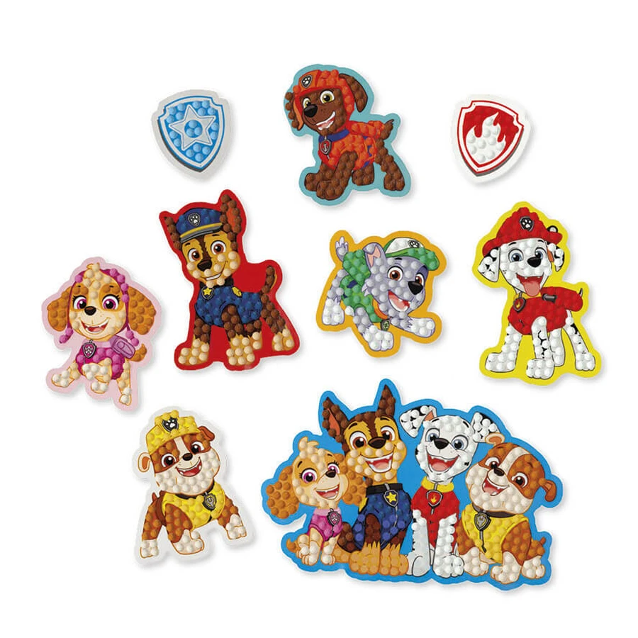 Set créatif DIY Créer des autocollants avec de la peinture diamantée, Paw Patrol, Puppy Patrol, Totum