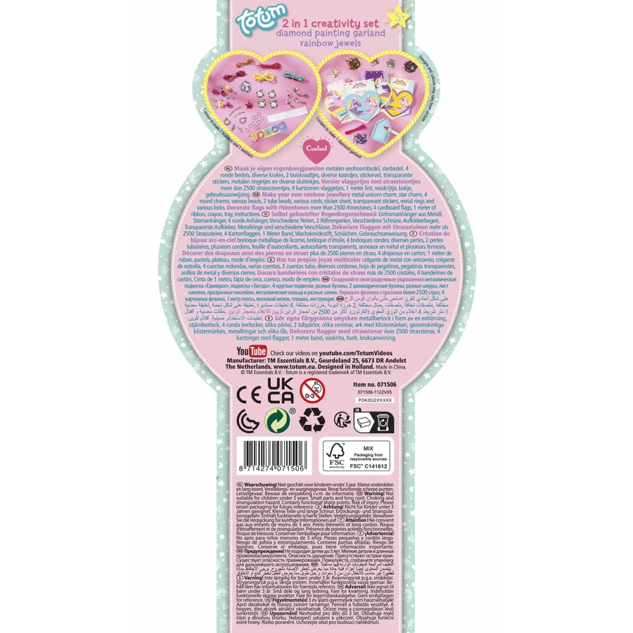 2 in 1 creative studio with unicorns, diamond painting and bracelets