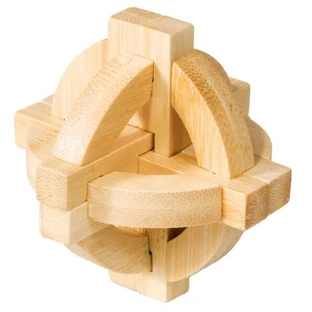 Gra logiczna IQ drewniany bambus bambus Podwójny dysk puzzle 3d