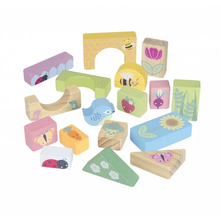 Blocchi da costruzione per il giardino di primavera, Orange Tree Toys