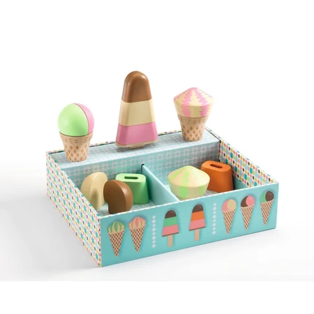 Gelateria Lina & Lino Rollenspiel aus Holz, Djeco
