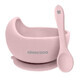 Set d&#39;alimentation 2 pi&#232;ces, bol en silicone avec ventouse et cuill&#232;re Yummy, rose, Kikka Boo