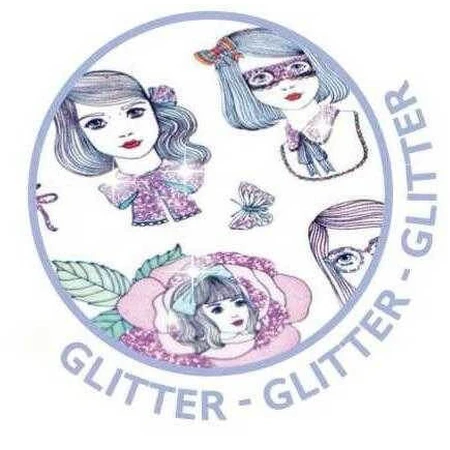 Djeco Aufkleber Set, Portraits mit Glitter