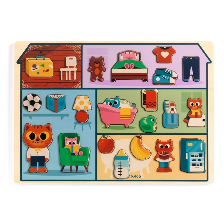 Houten puzzel Home, Djeco