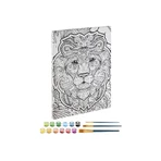 Set creativo, Paint by Numbers, Canvas Lion, Grafix