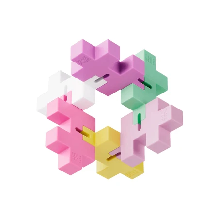 HEXEL Spectrum - Jouet fidget créatif - Plus Plus, Bubblegum