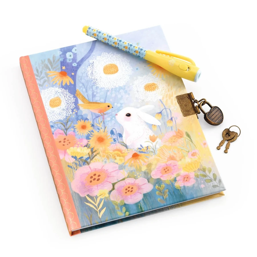 Agenda secret de lapin avec stylo magique, Djeco