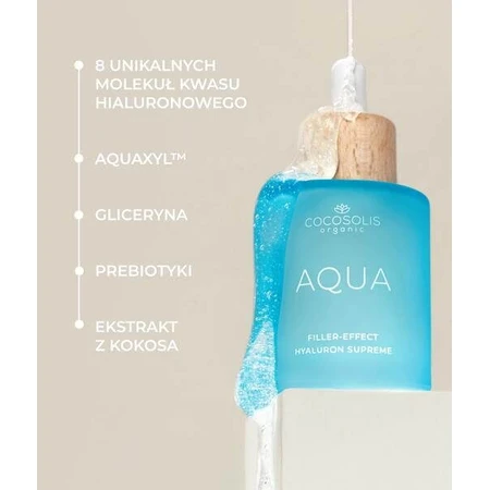 Cocosolis, AQUA, facial serum with hyaluronic acid, 50 ml