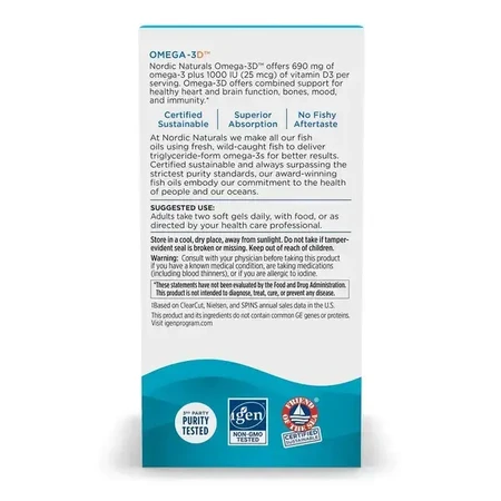 Omega-3D, Lemon, 690 mg, kapsułki, 60 szt.: ceny i cechy