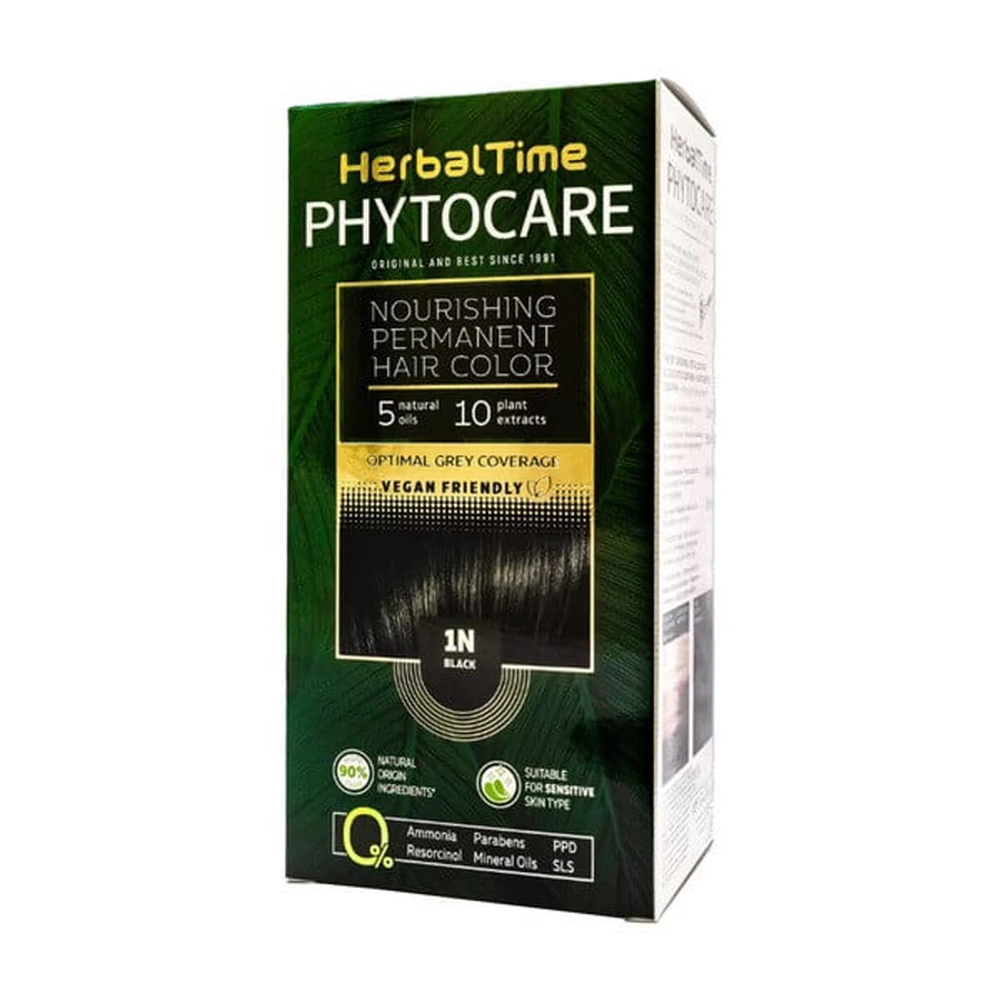 Herbal Time Phytocare, teinture 1N, noir, 130 ml