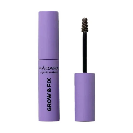 Madara Grow &amp; Fix Tinted Brow Gel, ser gel pentru stilizarea sprâncenelor, Ash Brown 4, 4.25 ml