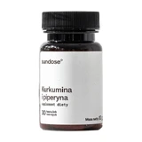 Sundose Kurkuma en piperine, harde capsules, 30 st.