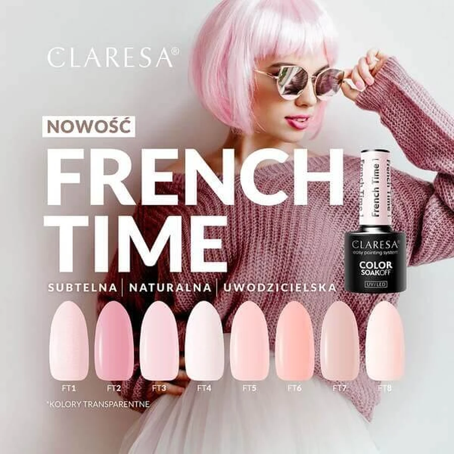 Claresa, hybrid polish, French Time 5, 5 g