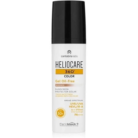Heliocare 360º Oil-Free Gel with Colour Pigment SPF50, Bronze, 50 ml, Cantabria