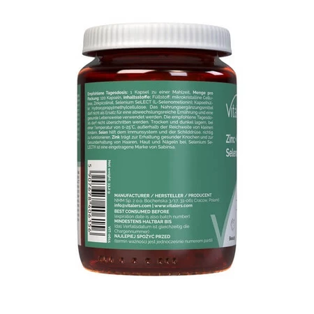 Vitaler's Zink 15 mg + Selen 200 µg, Kapseln, 120 Stk.