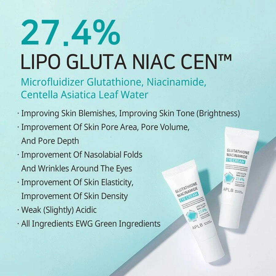 APLB Glutathione Niacinamide Eye Cream, cremă de ochi cu glutation și niacinamidă, 20 ml