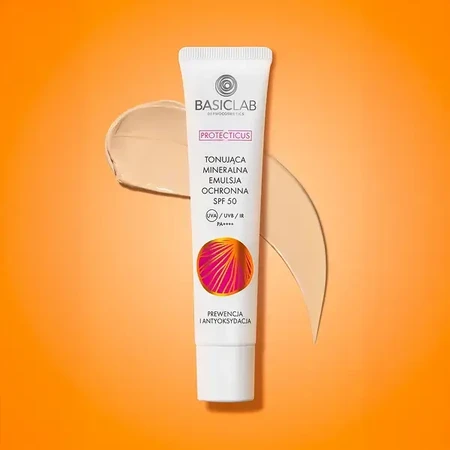 BasicLab Proteticus, emulsión mineral tonificante SPF 50 PPD 19.8 Prevención y Antioxidante, 40 ml